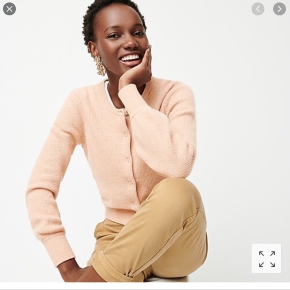 NWT JCrew Ribbed Supersoft Cardigan Pink - Picture 1 of 3